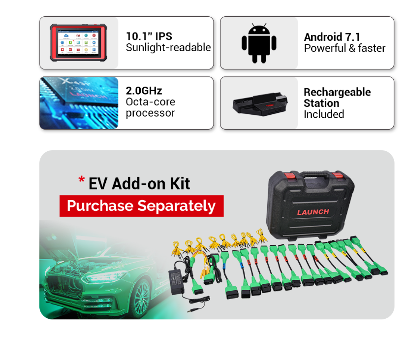 "Vista frontale del LAUNCH X-431 PAD V"
"Interfaccia intuitiva del LAUNCH X-431 PAD V"
"Diagnosi auto con LAUNCH X-431 PAD V"
"Accessori inclusi per LAUNCH X-431 PAD V"
"Confezione originale del LAUNCH X-431 PAD V"