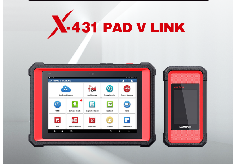 "Vista frontale del LAUNCH X-431 PAD V"
"Interfaccia intuitiva del LAUNCH X-431 PAD V"
"Diagnosi auto con LAUNCH X-431 PAD V"
"Accessori inclusi per LAUNCH X-431 PAD V"
"Confezione originale del LAUNCH X-431 PAD V"