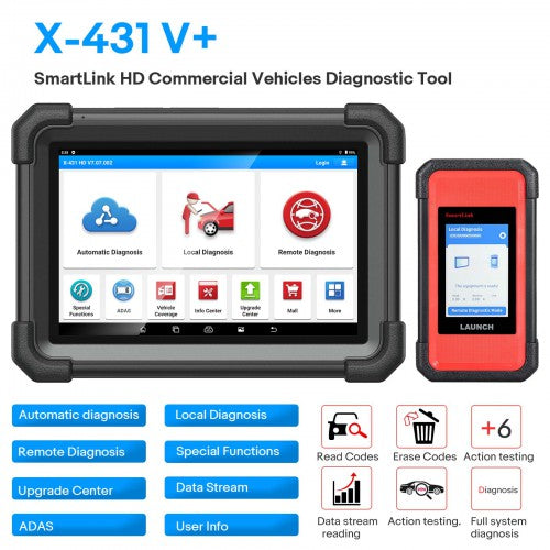 "Launch X431 V+ SmartLink Heavy Duty strumento diagnostico per camion"