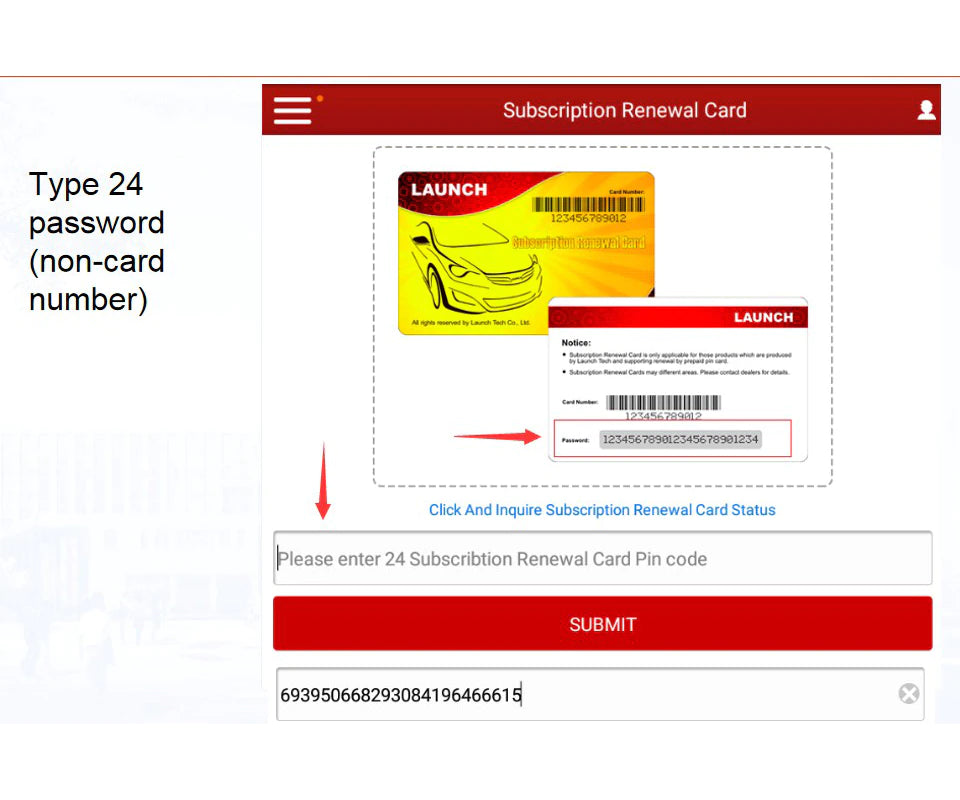 "Card per abbonamento aggiornamenti Launch X431."
"Compatibilità dispositivi diagnostici Launch."
"Software aggiornamenti ufficiali FCA per Launch."
"Abbonamento diagnostico Launch 12/24 mesi."